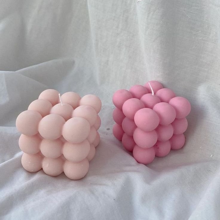 Blush Bubble Cube Candles